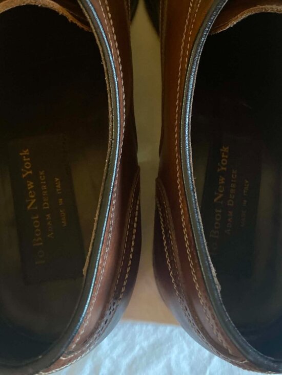 To Boot New York Adam Derrick Brown Cap Toe Oxford Brogue Italy Men’s Dress Shoe main image 8